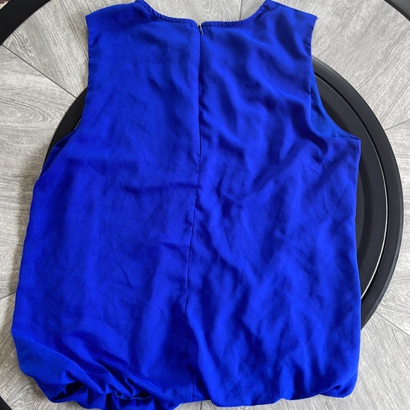 Liz Claiborne Royal Blue L Sleeveless Blouse - Picture 5 of 8